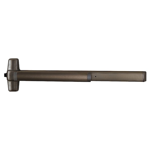 Grade 1 Mortise Exit Device, Wide Stile Pushpad, 36-in, Exit Only, Less Trim, Hex Key Dogging, Dark